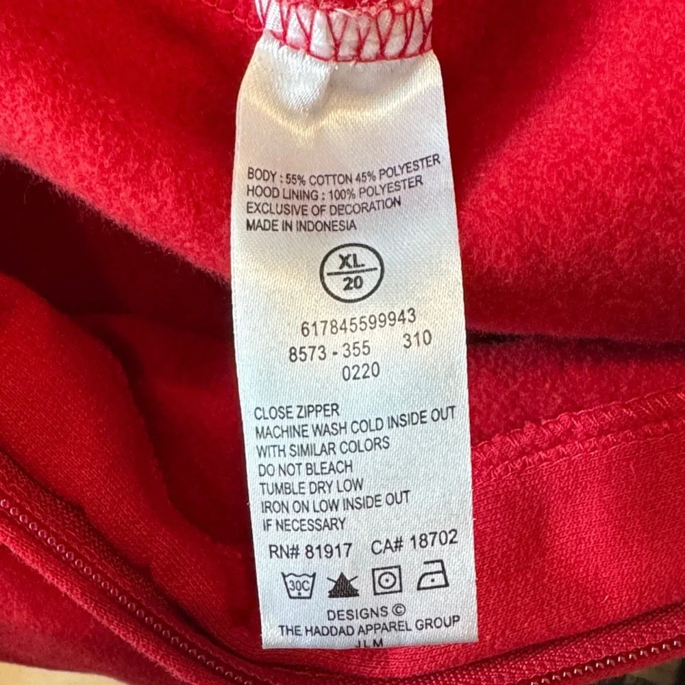 Jordan Red Zip Up Sweater - Picture 4 of 5